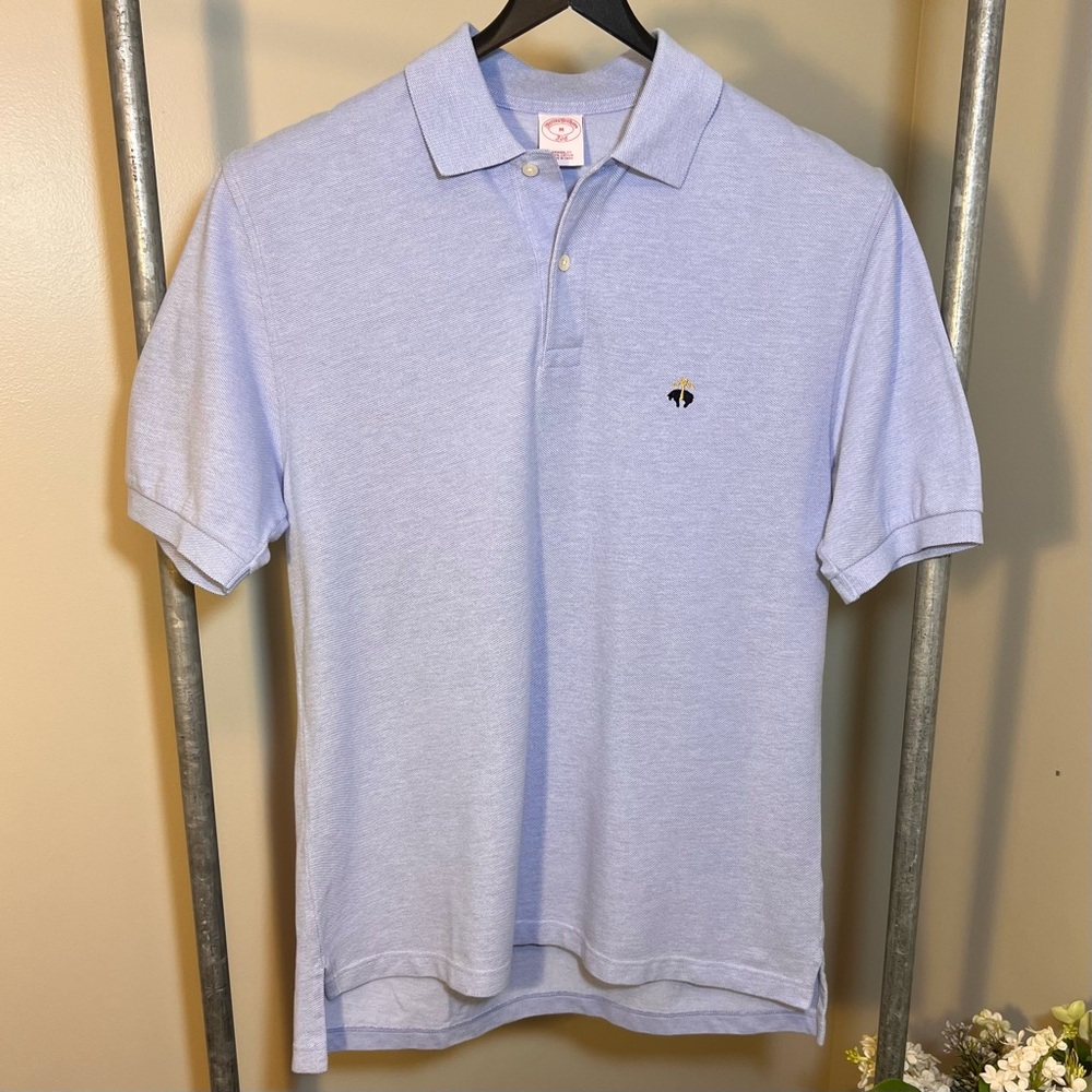 Light Blue Brooks Brothers Polo Shirt - Medium